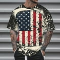 thumbnail image 2 of UVEASISHA Men's Patriotic Tee Shirts,Big and Tall 4th of July T Shirts for Men Vintage American Flag Graphic Tees Summer Casual Short Sleeve Crewneck Tops Deals of Today 2024, 2 of 5