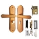 thumbnail image 1 of Juego De Cerradura De Manija De Puerta De Aleación De Zinc, Pestillo De Palanca De Puerta De Baño Para Sala De Estar, Cerradura De Seguridad Para El Hogar Inevent EL008879-00, 1 of 6