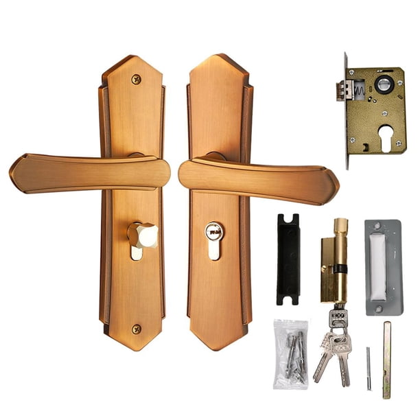 Juego De Cerradura De Manija De Puerta De Aleación De Zinc, Pestillo De Palanca De Puerta De Baño Para Sala De Estar, Cerradura De Seguridad Para El Hogar Inevent EL008879-00