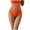 Orange, variant on Women's Seamless Thong Underwear Yoga Sports Low Waist Comfortable Breathable Soft Stretchable Panties