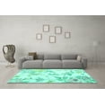 thumbnail image 3 of Ahgly Company Indoor Rectangle Floral Turquoise Blue Coastal Area Rugs, 5' x 7', 3 of 4