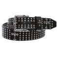 thumbnail image 2 of 1 1/2" Snap On Riveted Christian Religious Cross and Circle Studded Leather Belt, 2 of 4