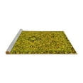 thumbnail image 2 of Ahgly Company Machine Washable Indoor Square Abstract Yellow Modern Area Rugs, 3' Square, 2 of 4