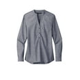 thumbnail image 3 of Port Authority Ladies Long Sleeve Chambray Easy Care Shirt LW382 X-Small Estate Blue, 3 of 3