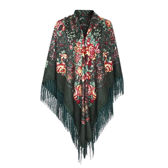 BUWTTED Women's Scarves Boho Tie Tassel Vintage Print Casual Shawl Wrap Cozy Soft Elegant Lightweight Fall Warm Winter Womens Scarf Size:One Size