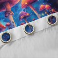 thumbnail image 4 of Homewish Cute Fungus Plants Blackout Curtains,Watercolor Botanical Mushrooms Curtains Pack of 2 (42x84 Each),Blue Orange, 4 of 6