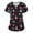 Black, variant on Mlqidk Womens Christmas Scrub Tops Plus Size Santa Claus Snowman Deer Print Holiday Blouses for Women Short Sleeve V-Neck Medical Scrub Shirts with Pockets 5XL