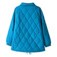 thumbnail image 5 of Dwaogom Women's Winter Cotton Jacket With Hood, Waist, And Plush To Overcome Waterproof Puffer Jacket Flannel Plaid Shacket Coats With Pockets, 5 of 5