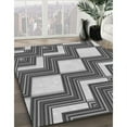 thumbnail image 3 of Ahgly Company Machine Washable Indoor Square Transitional Gray Cloud Gray Area Rugs, 5' Square, 3 of 7