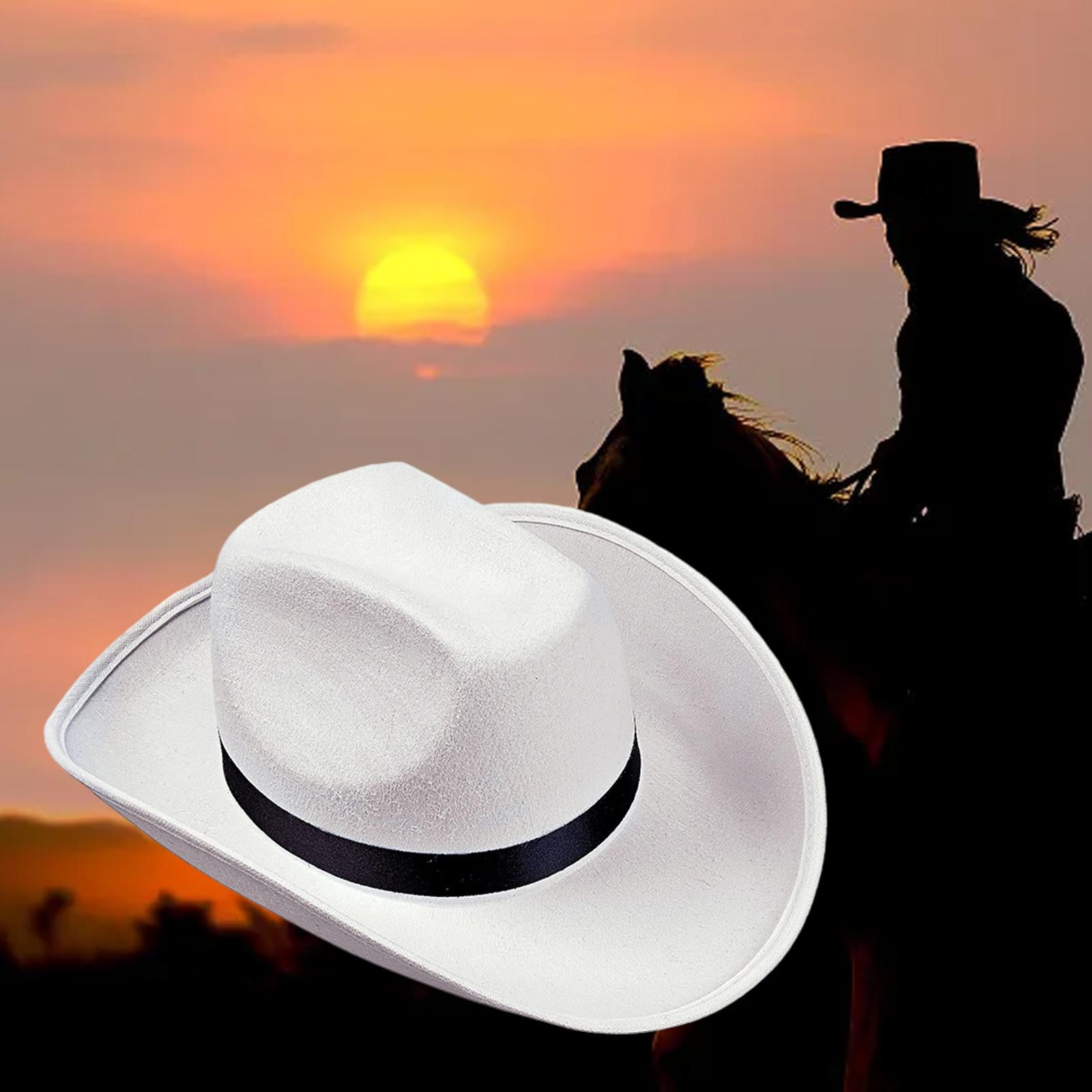 Unisex Vintage Wide Brim Warm Hat Western Cowboy Hat British