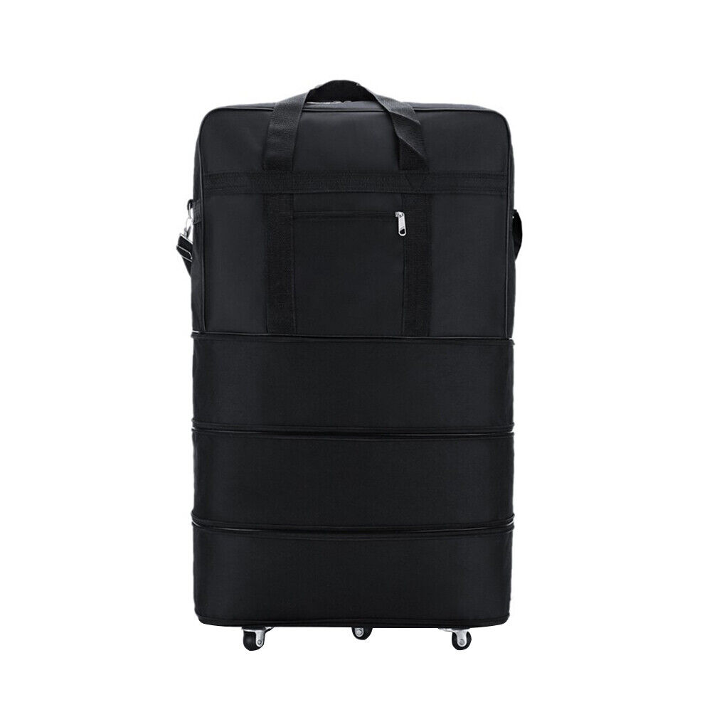US 3-Layers Expandable Duffel Bag Suitcase Collapsible Rolling Wheeled Luggage