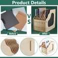 thumbnail image 4 of 8 Slot Paper File Organizer DIY for Desk Wood File Paper Holder Shelf Desktop Document Letter Envelope Mail Sorter Storage Rack Compartments DIY for A4 Size Folders Documents 13.4x9.25x13inch, 4 of 6