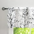 thumbnail image 3 of Tree Branch Printed Valance Curtain, 18 inches Long Kitchen Valance, Black and Grey Window Valances for Kitchen, Bathroom, Dining Room, Living Room, Bedroom and Kid‘s Room 1Panel, 3 of 6