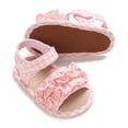 thumbnail image 6 of Baby Girls Sandals Summer Outdoor Beach Checkered Newborn Infant First Walker Prewalker Crib Shoes, 6 of 7
