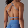 thumbnail image 5 of Women Bras Yoga Wear Bra Breathable Drying Body Shaping Back Fitness Blazer Bras for Women No Underwire Blue L, 5 of 8
