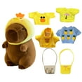 thumbnail image 3 of Capybara Plush with ClothesCapybara Plushies Hugging9 Inches Cute Capybara Stuffed Animal Toys Dress Up Cartoon Doll for Girls, 3 of 9