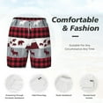 thumbnail image 6 of Picia Buffalo Plaid Forest pattern Mens Swim Trunks with Compression Liner Stretch Beach Shorts Quick Dry with Zipper Pockets No-Chafing Board Shorts-3X-Large, 6 of 9