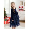 thumbnail image 4 of Hotiary 2-9Y Toddler Girls Casual Velvet Twirl Tutu Dresses Princess Girl Winter Fall Sequins Party Dress For Everyday, Halloween, Christmas, School, Party, 4 of 6