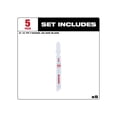 thumbnail image 4 of Milwaukee 48-42-5190 3-Inch, 14 Teeth per Inch, Bi-Metal Jig Saw Blades, 5-Pack, 4 of 9