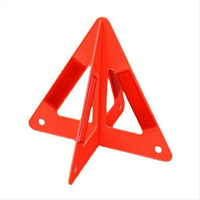 Portable Car Auto Reflective Traffic Warning Sign Triangle Foldable Solid Standing Tripod Road Emergency Standby,1 x Car Emergency Warning Triangle