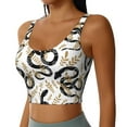thumbnail image 2 of Daiia Snake Printed Women's Sports Bra, Breathable Activewear Bra with U-Back Design and Removable Pads, Comfortable and Supportive for Yoga, Workout-Large, 2 of 8