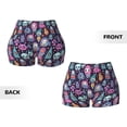 thumbnail image 5 of Fotbe Funny colorful skull ghost Seamless Shorts, Womens Workout Shorts High Waist Stretch Booty Short for Gym/Yoga/Running/Biking-X-Large, 5 of 9