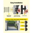 thumbnail image 5 of VEVOR Single Folding Security Gate, Lockable Scissor Gate with 360° Swivel Casters, Outdoor Barricade Steel Retractable Gates, for Entry Security, Garage, Warehouse & Pool, 74.80 x 51.57 in (W x H), 5 of 9