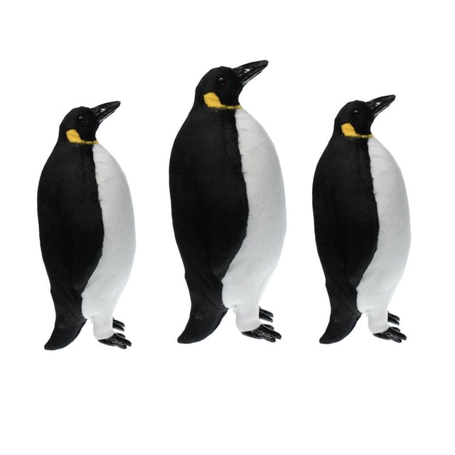 Adornos de Simulación Artificial de Pingüino de Imitación de 3 Piezas, Decoración de Plumas, M + 2xs