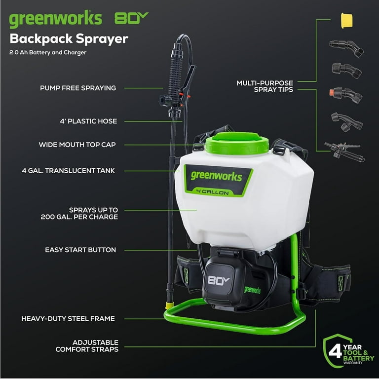 mappskg様 アマゾングリーン 24 Amazon.com: Greenworks 24V 4 Gallon Battery Powered Backpack