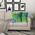 thumbnail image 6 of Green Blue Pillow Covers 16x16 in Dahlias Flowers Modern Farmhouse Rustic Decorative Couch Pillow Cases with Zipper Set of 2 Home Decor for Living Room Bedroom Bed Cushion Outdoor, 6 of 6
