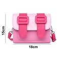 thumbnail image 2 of Hukapapa Bolsos cruzados para mujer, cartera de cuero para mujer, bolsos pequeños, bolso cuadrado para niña, color rojo, 2 of 5
