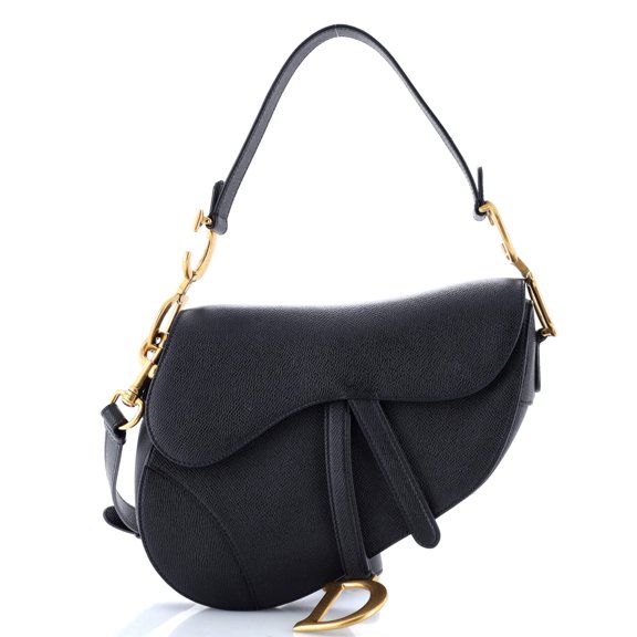 Pre-Owned Saddle Handbag with Strap Leather Medium By Rebag