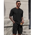 thumbnail image 3 of COOFANDY Mens Short Sets 2 Piece Outfits Summer Casual T Shirts and Shorts Set with Cargo Pockets Athletic Tracksuit, 3 of 6