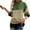 Green, variant on Women Long Sleeve Knitting Sweatshirt Pullover Tops Blouse Color Matching Turtleneck Sweater