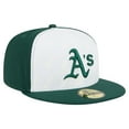 thumbnail image 3 of Men's New Era White/Green Athletics Repeat 59FIFTY Fitted Hat, 3 of 5