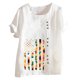 thumbnail image 1 of Mujeres Casual Algodón y Lino Top Impreso Manga Corta Botón Túnica Camiseta Blusa Tops Fridja  nalpqowj29319, 1 of 5