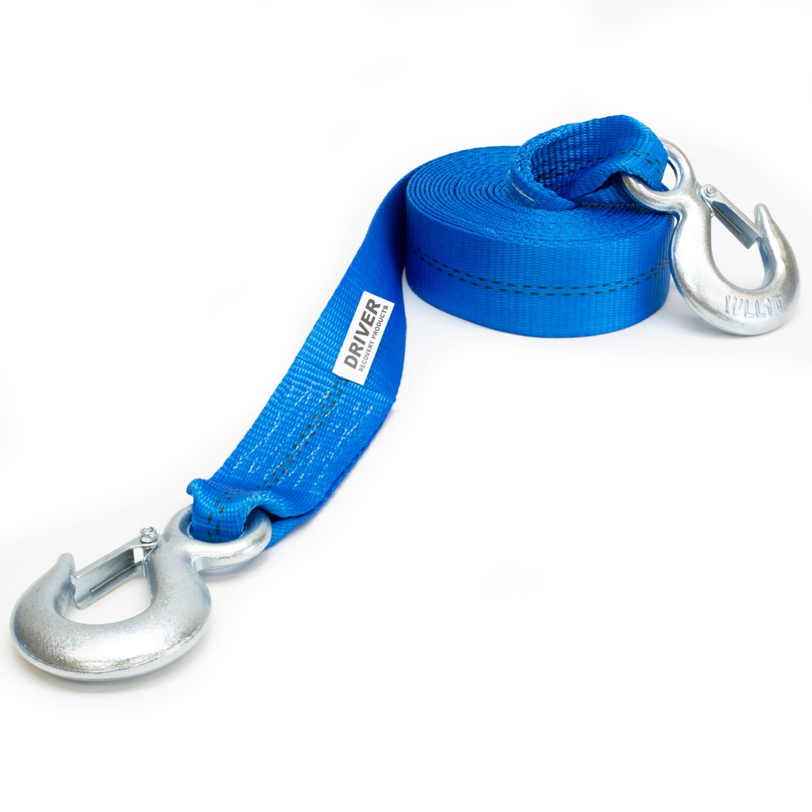 Driver Recovery 2" x 20' Heavy Duty Tow Strap with Safety Hooks