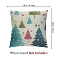 thumbnail image 4 of nygtbtfer Decorative Throw Pillow Cover Square set of 2, Colorful Cute Winter Holiday Abstract Art Holidays Farmhouse December Home Decor Zippered Pillowcase for Couch Sofa Living Room 18x18in, 4 of 7