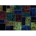 thumbnail image 1 of Ahgly Company Indoor Rectangle Patchwork Light Blue Transitional Area Rugs, 2' x 5', 1 of 4