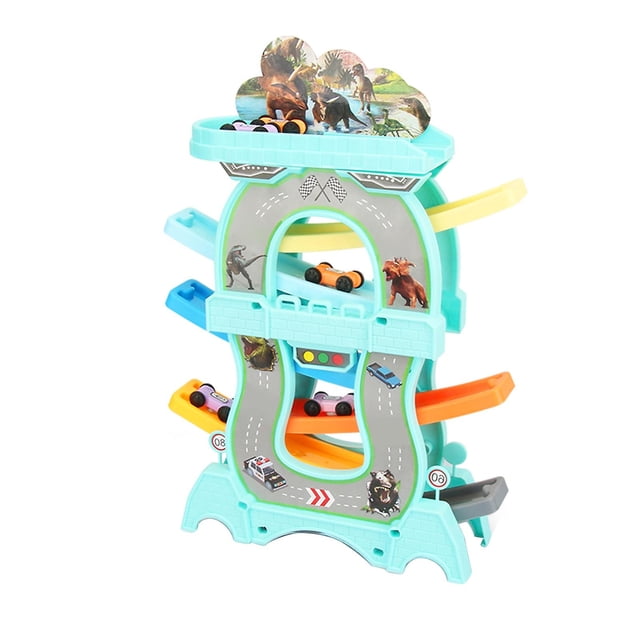Set de coches de carreras de juguete Magic Racer Railway Track para niños