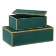thumbnail image 4 of Uttermost Karis 2-Piece Transitional Polyresin Box Set in Emerald Green/Gold, 4 of 5