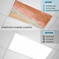 thumbnail image 3 of 3 Pack Abstract Orange Fluorescent Light Covers for Ceiling Lights Ocean Beach Lines Waves Gradient Magnetic Ceiling Light Covers Overhead Light Filters for Office Classroom Home, 3 of 9
