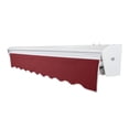 thumbnail image 3 of Awntech 18 Ft Destin Left Motorized Heavy Duty Patio Retractable Awning with Protective Hood (216in x 10.38in x 120in), Burgundy, 3 of 8