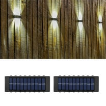 Items Viflosae 2PCS Solar Wall Light UP And Down Illuminate Outdoor Sunlight Lamp IP65 Modern Decor For Home Garden Porch,Black Cheap Stuff Gifts Under 10 Dollar Items