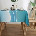 thumbnail image 3 of XMXY Table Cloth Rectangle Table, Ocean Fish Waves Dining Table Cover Waterproof Washable Outdoor Tablecloth, 54 X 72 Inch, 3 of 8