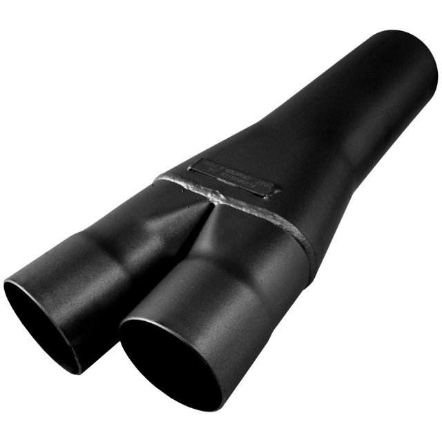 Flowmaster Y300400 Exhaust Header Collector Scavenger Series Slip Fit 2 Into 1; 3 Inch Diameter Primary Tubes; 4 Inch Collector Diameter; 17-1/2 Inch Length; Aluminized Steel; Single