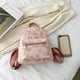 thumbnail image 4 of Mochila pequeña pura con estampado de flores a la moda para niñas, mochila escolar informal de lona suave, 4 of 9