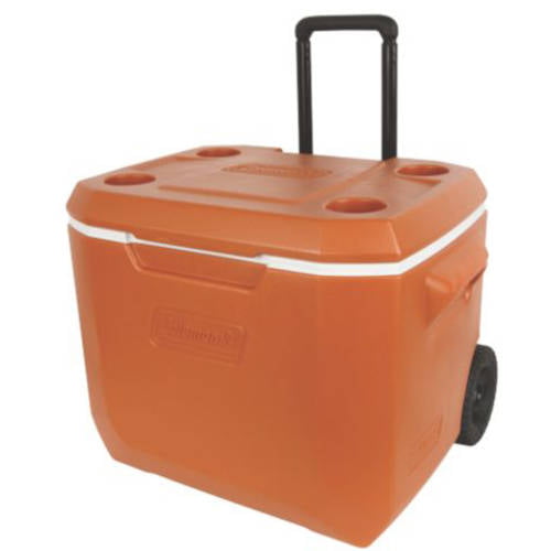 Details about   Ice Chest Cooler 50-Quart 5-Day Heavy-Duty w/ Wheels Leak-Resistant Drain Orange 