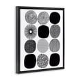 thumbnail image 3 of Stupell Industries Mid-Century Black & White Pattern Circles Black Floating Frame Canvas Art, 17 x 21, by Lisa Nohren, 3 of 8