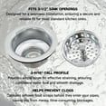 thumbnail image 3 of Westbrass 3-1/2" Post Style Kitchen Sink Basket Strainer, Polished Chrome, 3 of 13